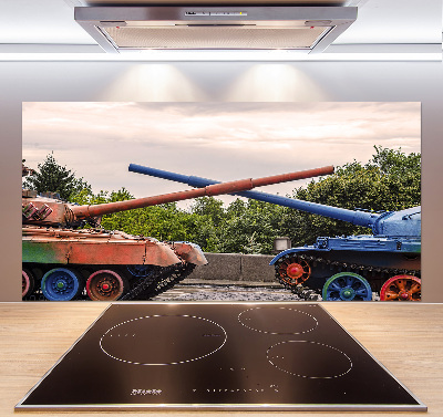 Platte für Küchenrückwand Zwei Panzer