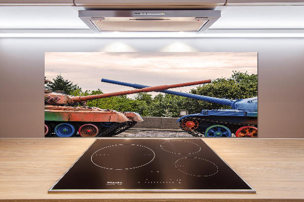 Platte für Küchenrückwand Zwei Panzer