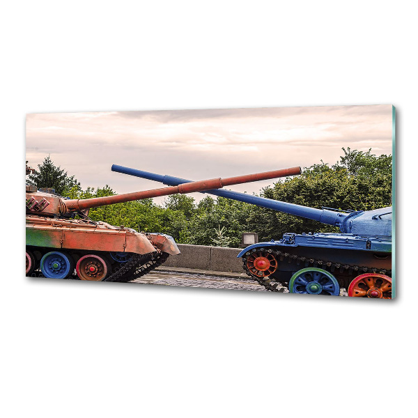 Platte für Küchenrückwand Zwei Panzer