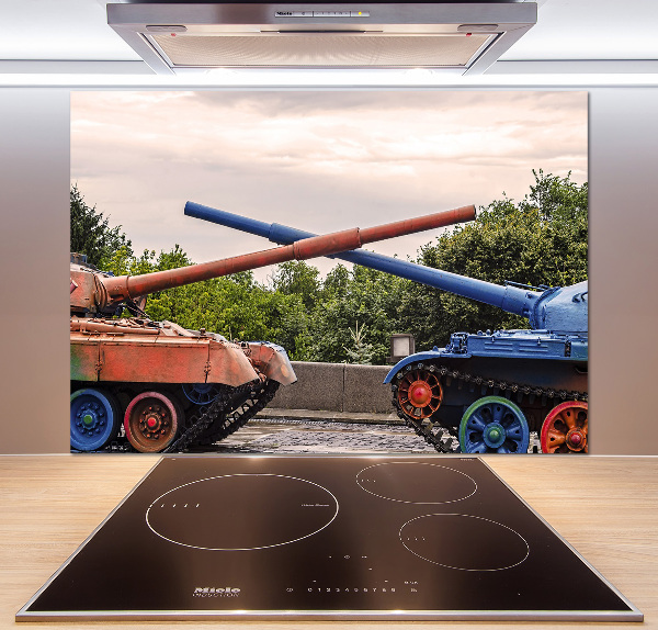 Platte für Küchenrückwand Zwei Panzer