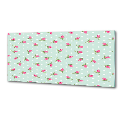 Küchen wandpaneel Rosenmuster