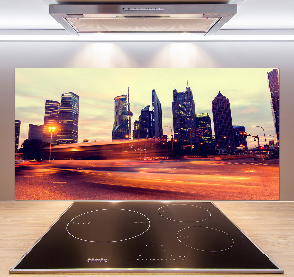 Küchen wandpaneel Shanghai bei Nacht