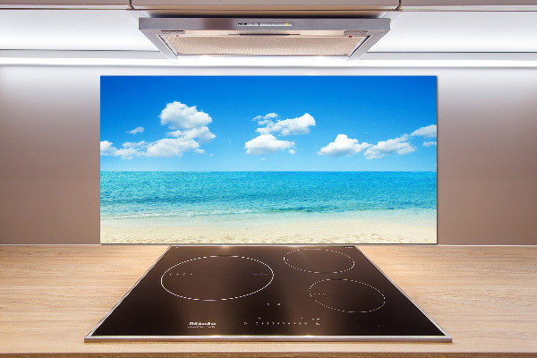 Glasrückwand für die küche Paradiesstrand