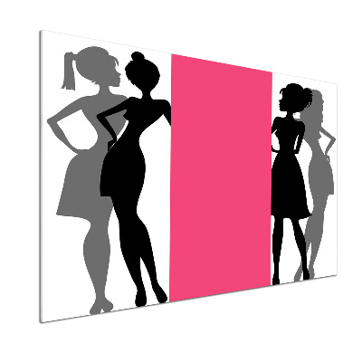 Platte für Küchenrückwand Damensilhouetten