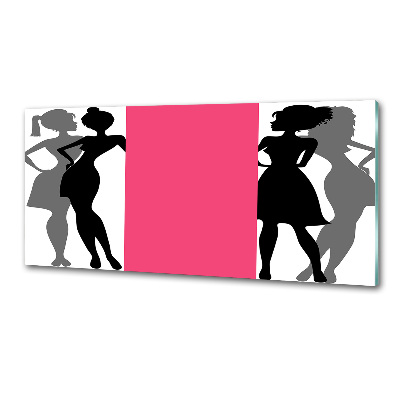 Platte für Küchenrückwand Damensilhouetten