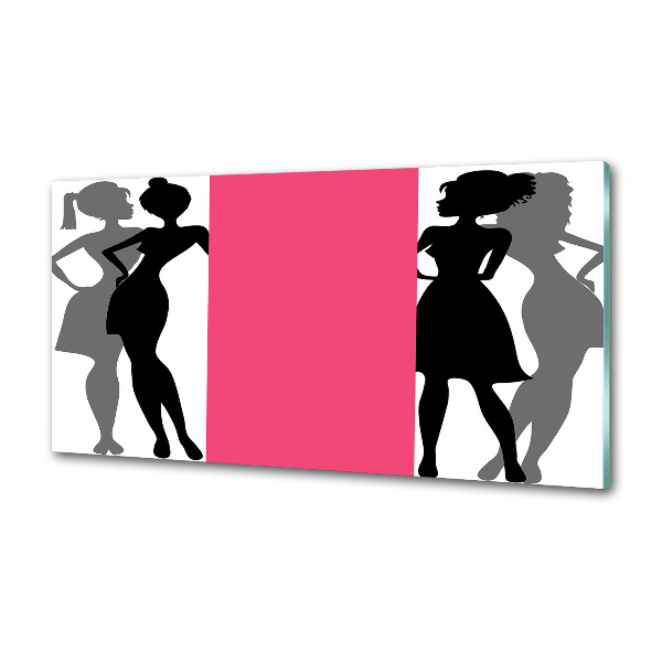 Platte für Küchenrückwand Damensilhouetten