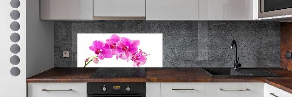 Glasrückwand für die küche Rosa Orchidee