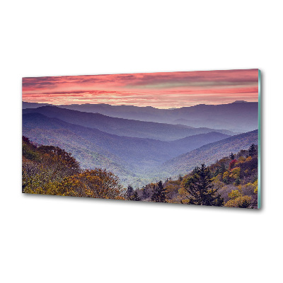 Platte für Küchenrückwand Sonnenuntergang in den Bergen