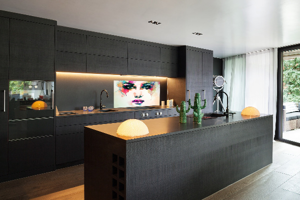 Glasrückwand für die küche Porträt einer Frau