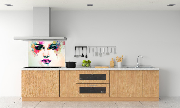 Glasrückwand für die küche Porträt einer Frau