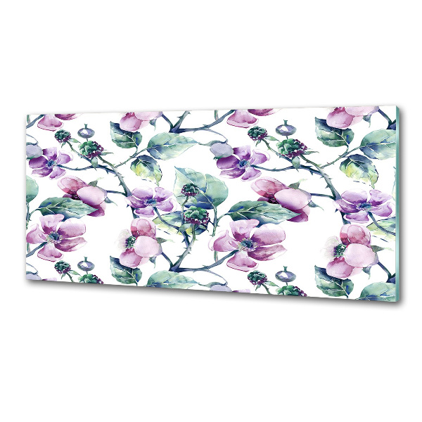 Platte für Küchenrückwand Brombeerblüten