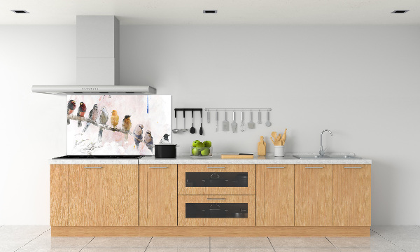 Küchen wandpaneel Vögel auf einem Ast