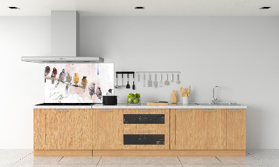 Küchen wandpaneel Vögel auf einem Ast