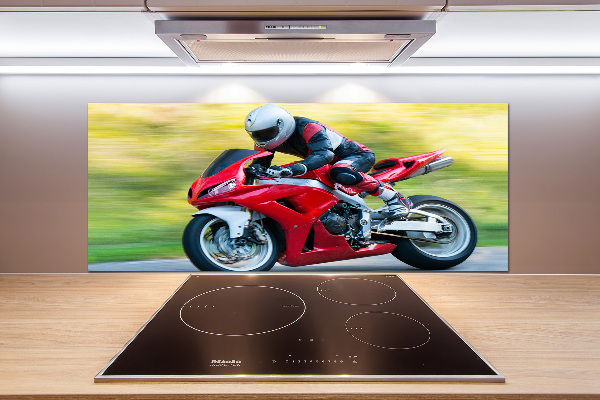 Glasrückwand für die küche Motorrad