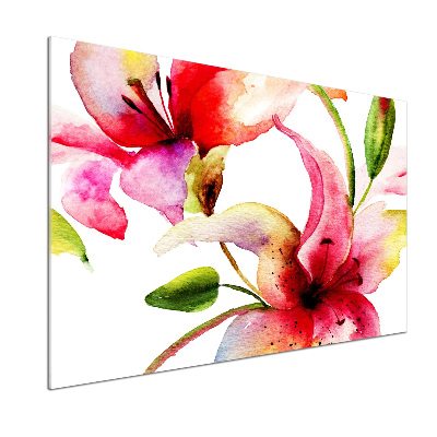 Küchen wandpaneel Lilie