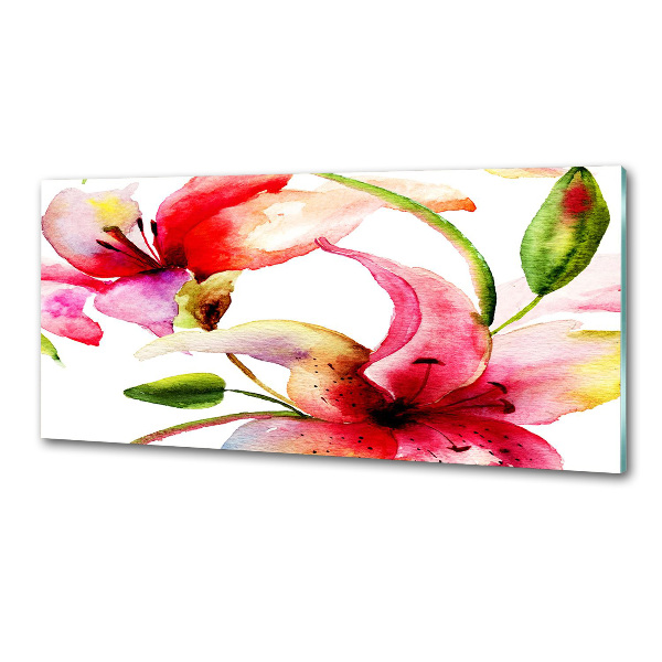 Küchen wandpaneel Lilie