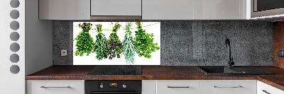 Küchen wandpaneel Kräuter an einer Schnur