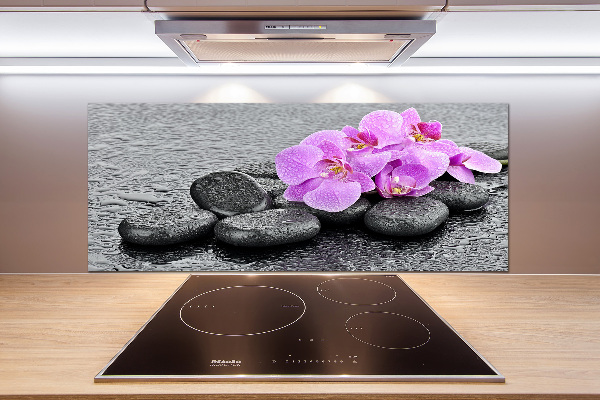 Platte für Küchenrückwand Orchideensteine