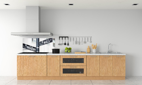 Küchen wandpaneel Wall Street-Schild