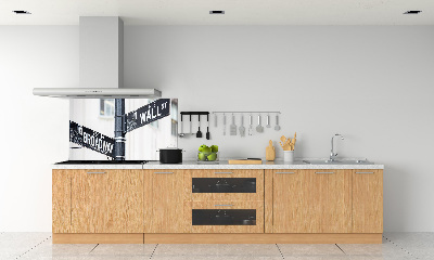 Küchen wandpaneel Wall Street-Schild