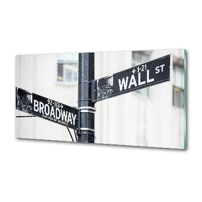 Küchen wandpaneel Wall Street-Schild
