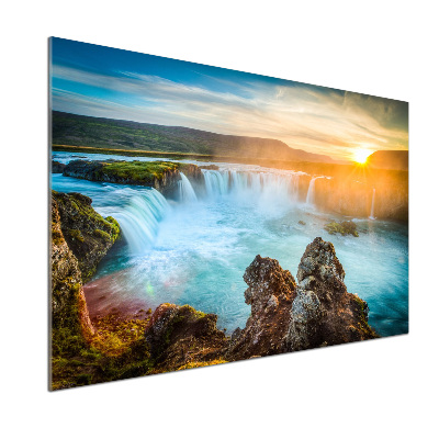 Glasrückwand für die küche Wasserfall