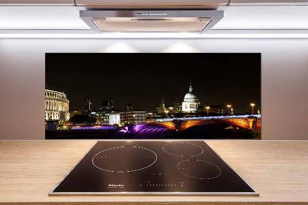 Platte für Küchenrückwand Die Brücke bei Nacht