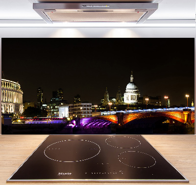 Platte für Küchenrückwand Die Brücke bei Nacht