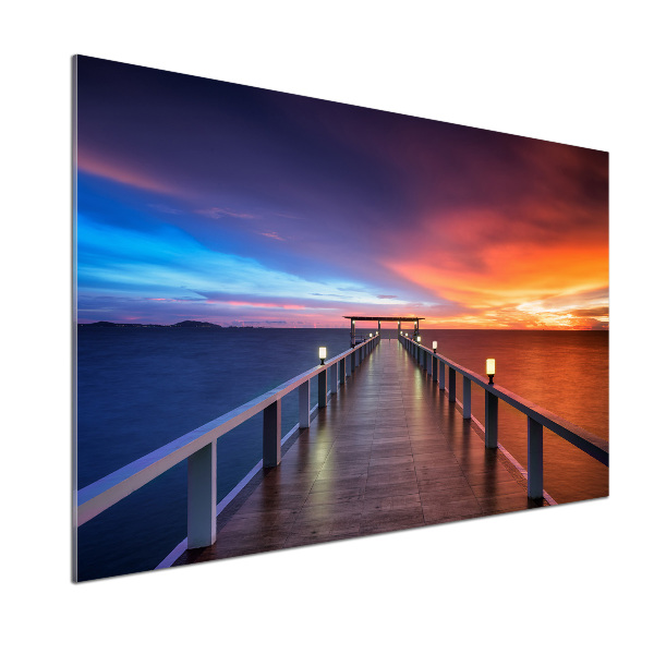 Glasrückwand für die küche Holzbrücke