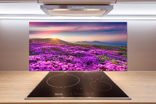 Küchen wandpaneel Blumen in den Bergen