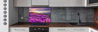 Küchen wandpaneel Blumen in den Bergen