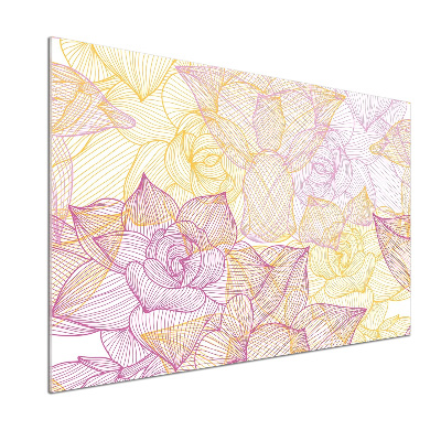 Platte für Küchenrückwand Blumenmuster