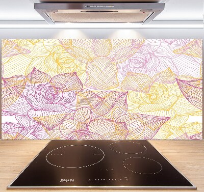 Platte für Küchenrückwand Blumenmuster