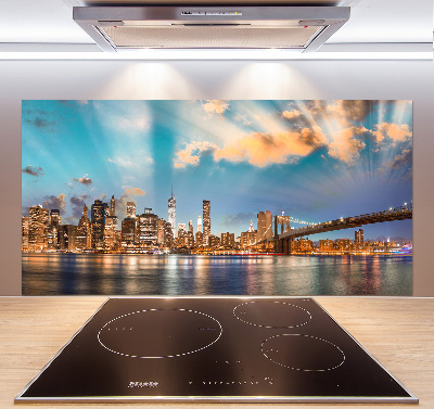 Glasrückwand für die küche Brooklyn Bridge