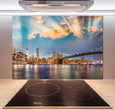 Glasrückwand für die küche Brooklyn Bridge