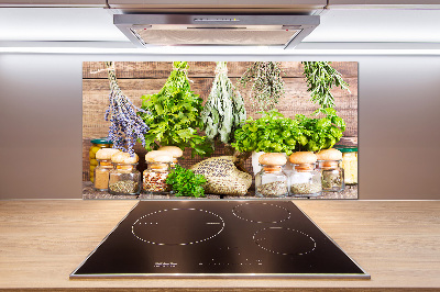 Küchen wandpaneel Kräuter an einer Schnur