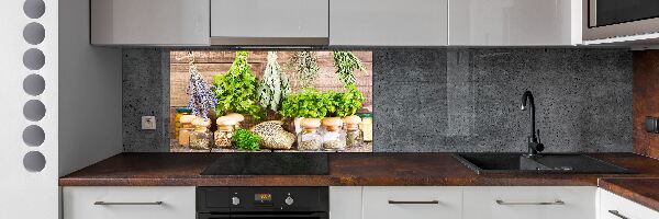 Küchen wandpaneel Kräuter an einer Schnur