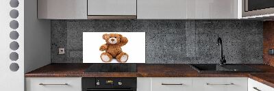 Glasrückwand für die küche Teddybär