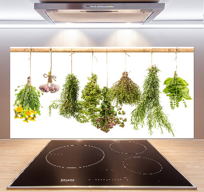 Küchen wandpaneel Kräuter an einer Schnur