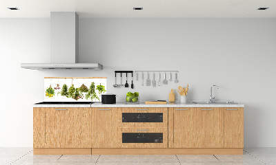 Küchen wandpaneel Kräuter an einer Schnur