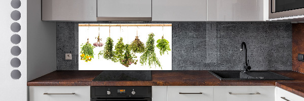 Küchen wandpaneel Kräuter an einer Schnur