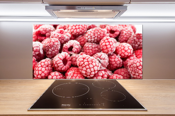 Glasrückwand für die küche Gefrorene Himbeeren