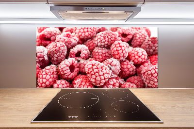 Glasrückwand für die küche Gefrorene Himbeeren