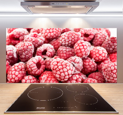 Glasrückwand für die küche Gefrorene Himbeeren