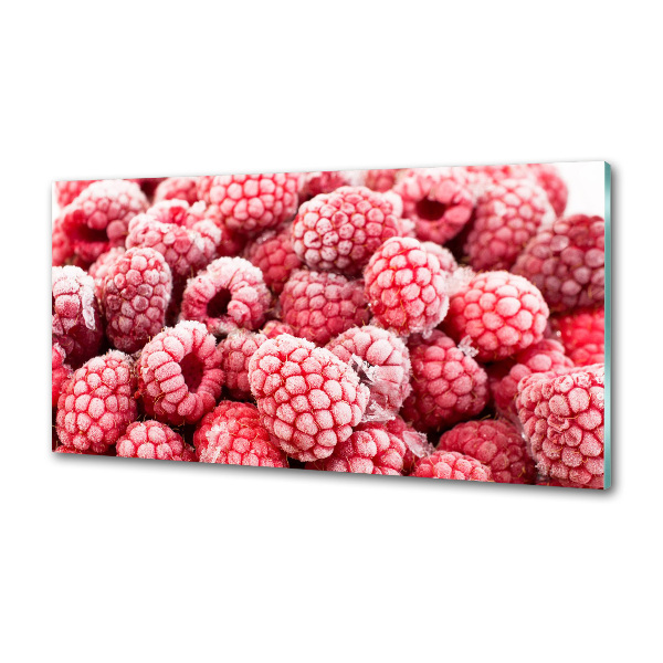 Glasrückwand für die küche Gefrorene Himbeeren
