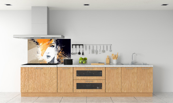 Küchen wandpaneel Porträt einer Frau