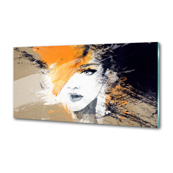 Küchen wandpaneel Porträt einer Frau