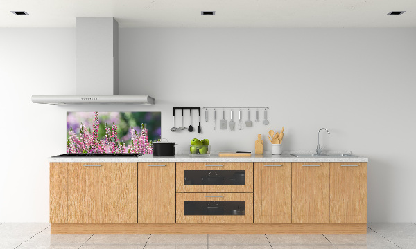 Glasrückwand für die küche Heidekrautblüten