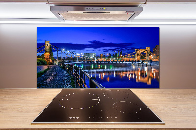 Platte für Küchenrückwand Breslau bei Nacht