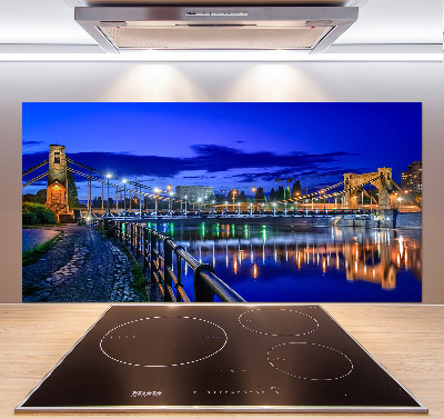 Platte für Küchenrückwand Breslau bei Nacht